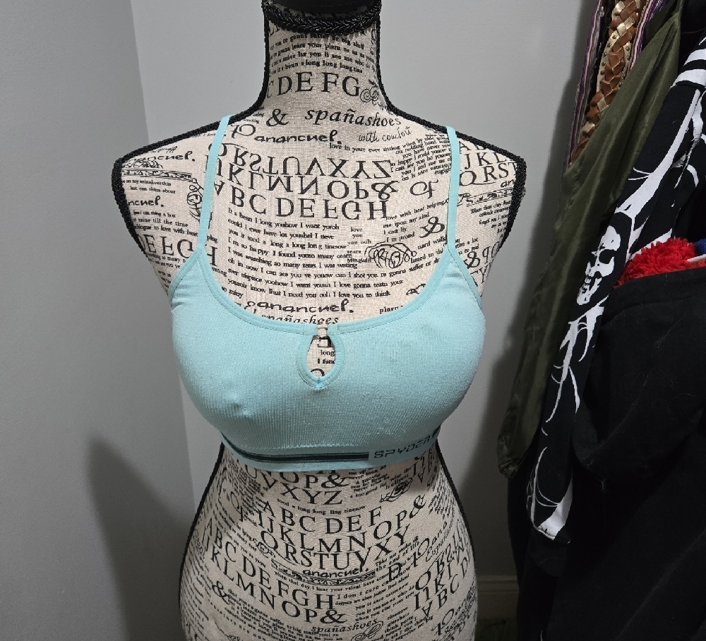 Spyder Light Blue And Black Sports Bras Intimates & Sleepwear